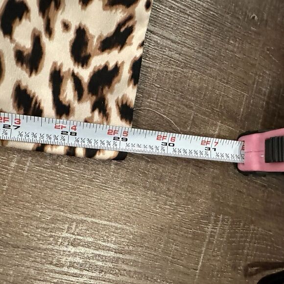 Victoria’s Secret Leopard Print Silky Satin Drawstring Pajama Lounge Pants Sz L - Picture 8 of 8